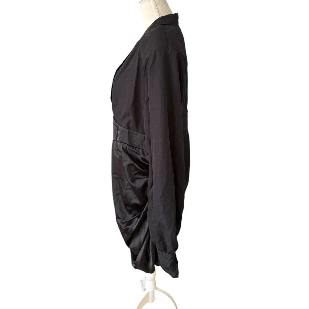 PrettyLittleThing Constructed Corset Waist Blazer Dress Women's Size 20 Black